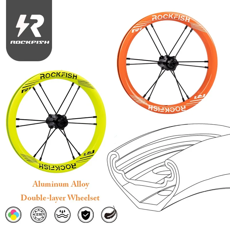 Rockfish R1 Pushbike 12 inches Wheelset Double-layer Aluminum Alloy Balance Bike Wheel Set Kids Sliding Bicycle Wheel Rim Set
Rockfish R1 Pushbike 12 inches Wheelset Double-layer Aluminum Alloy Balance Bike Wheel Set Kids Sliding Bicycle Wheel Rim Set