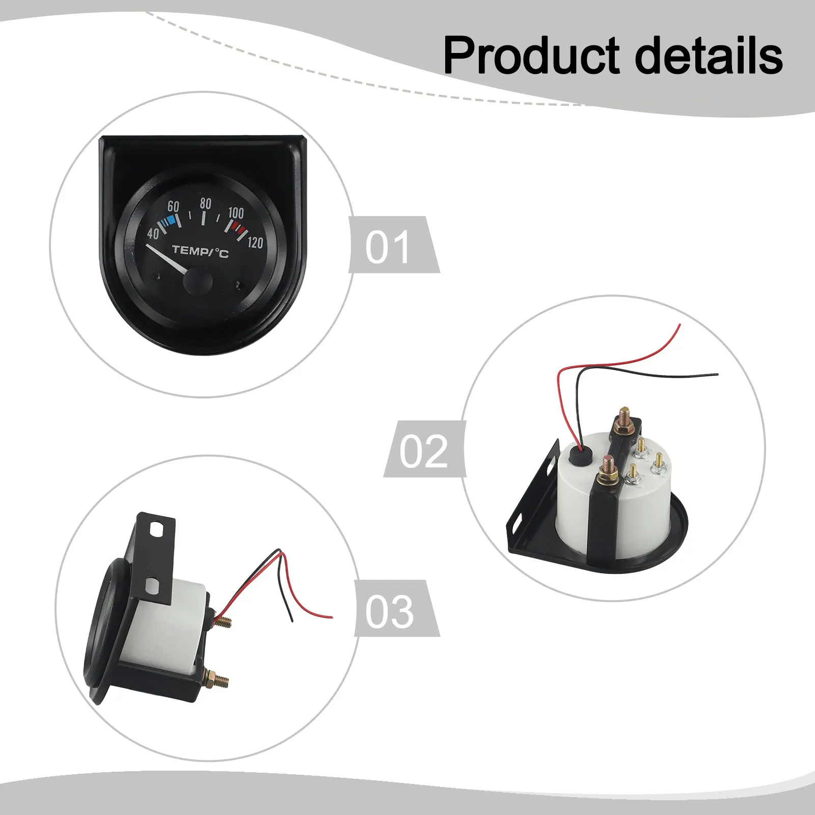Meter Holder Mm Car Water Temperature Gauge Water Thermometer White Light Background Power Supply ABS And Metal Construction
Meter Holder Mm Car Water Temperature Gauge Water Thermometer White Light Background Power Supply ABS And Metal Construction