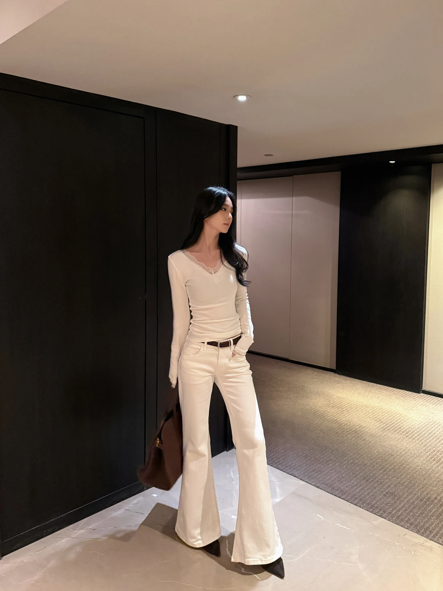 Slimming High Waist Bell Bot Jeans Women's White Retro Sle Denim Pants Breathable Comfortable Cotton Blend Ladies' Faion
Slimming High Waist Bell Bot Jeans Women's White Retro Sle Denim Pants Breathable Comfortable Cotton Blend Ladies' Faion