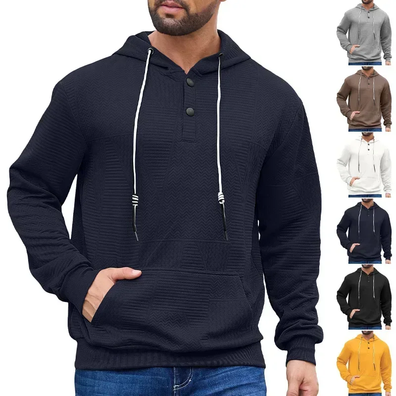 Spring And Autumn Pullover Solid Color Jacquard Casual Sports Loose Long Sleeve Hooded Half Cardigan Sweater Men's 2026 Spring N
Spring And Autumn Pullover Solid Color Jacquard Casual Sports Loose Long Sleeve Hooded Half Cardigan Sweater Men's 2026 Spring N