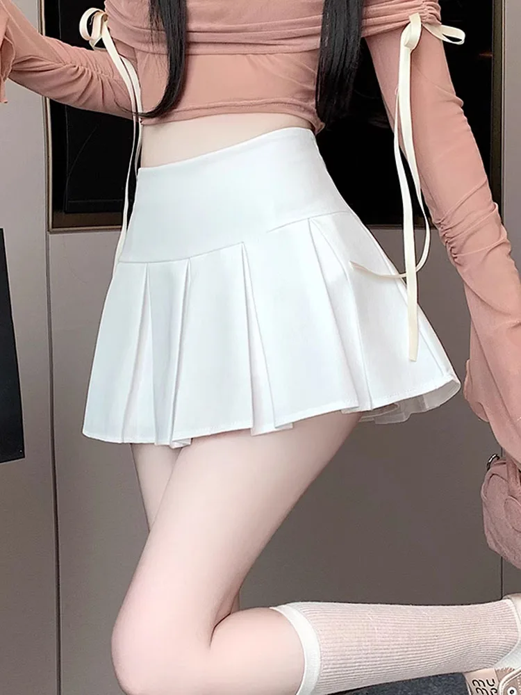 White High Waist A-Line Skirt Women's Spring Summer JK School Uniform Style Ultra-Short Pleated Skirt Hot And Sexy
White High Waist A-Line Skirt Women's Spring Summer JK School Uniform Style Ultra-Short Pleated Skirt Hot And Sexy
