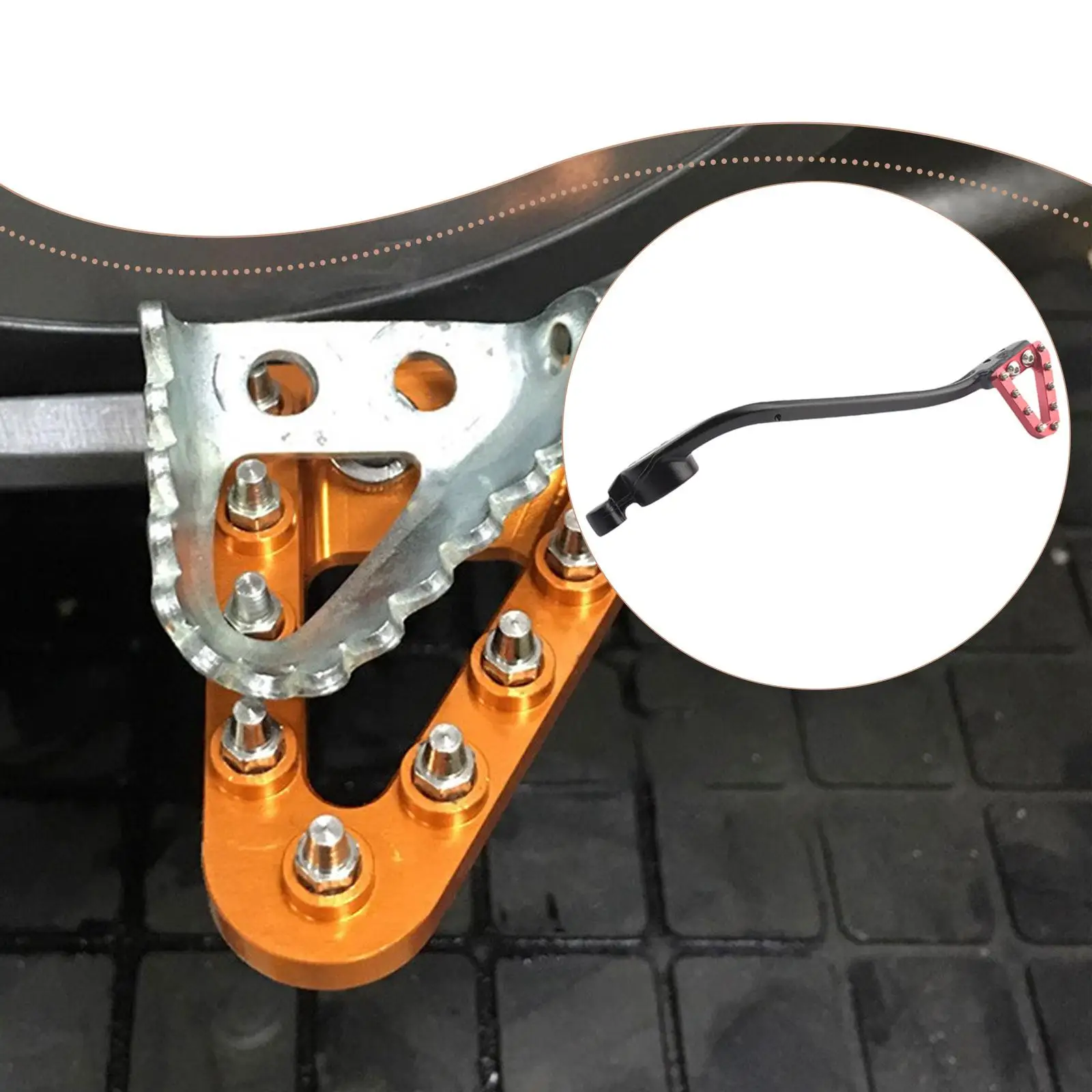 Motorcycle Brake Pedal Durable Aluminum Alloy Anti Slip Rear Foot Lever for Off Road and Motocross Bike
Motorcycle Brake Pedal Durable Aluminum Alloy Anti Slip Rear Foot Lever for Off Road and Motocross Bike