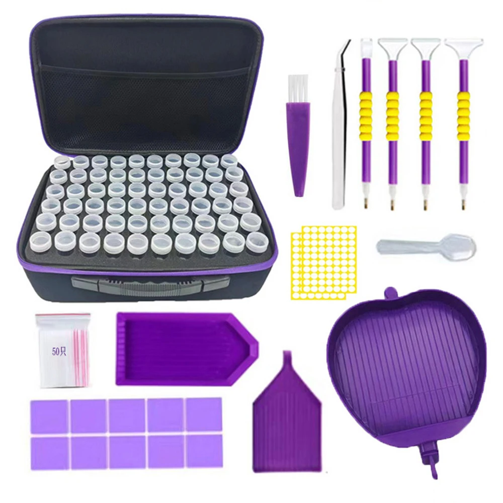 Diamond Painting Storage Boxes 120 Slots Bead Storage with 5D Diamond Art Accessories and Tools Kit
Diamond Painting Storage Boxes 120 Slots Bead Storage with 5D Diamond Art Accessories and Tools Kit