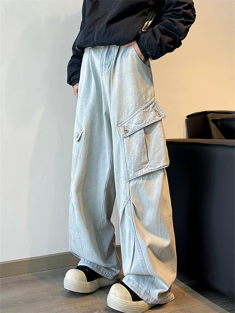 Retro Waed Workwear Sle Men's Jeans Casual Loose Wide Leg Multi ket Long Trousers Street Faion Summer Jeans
Retro Waed Workwear Sle Men's Jeans Casual Loose Wide Leg Multi ket Long Trousers Street Faion Summer Jeans