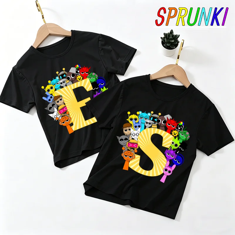 Sprunkis Short-sleeve T-shirt Cartoon A-Z Print Tees Tops Summer Crew Neck Clothes Anime Outfits Loose Clothing Birthday Gifts
Sprunkis Short-sleeve T-shirt Cartoon A-Z Print Tees Tops Summer Crew Neck Clothes Anime Outfits Loose Clothing Birthday Gifts