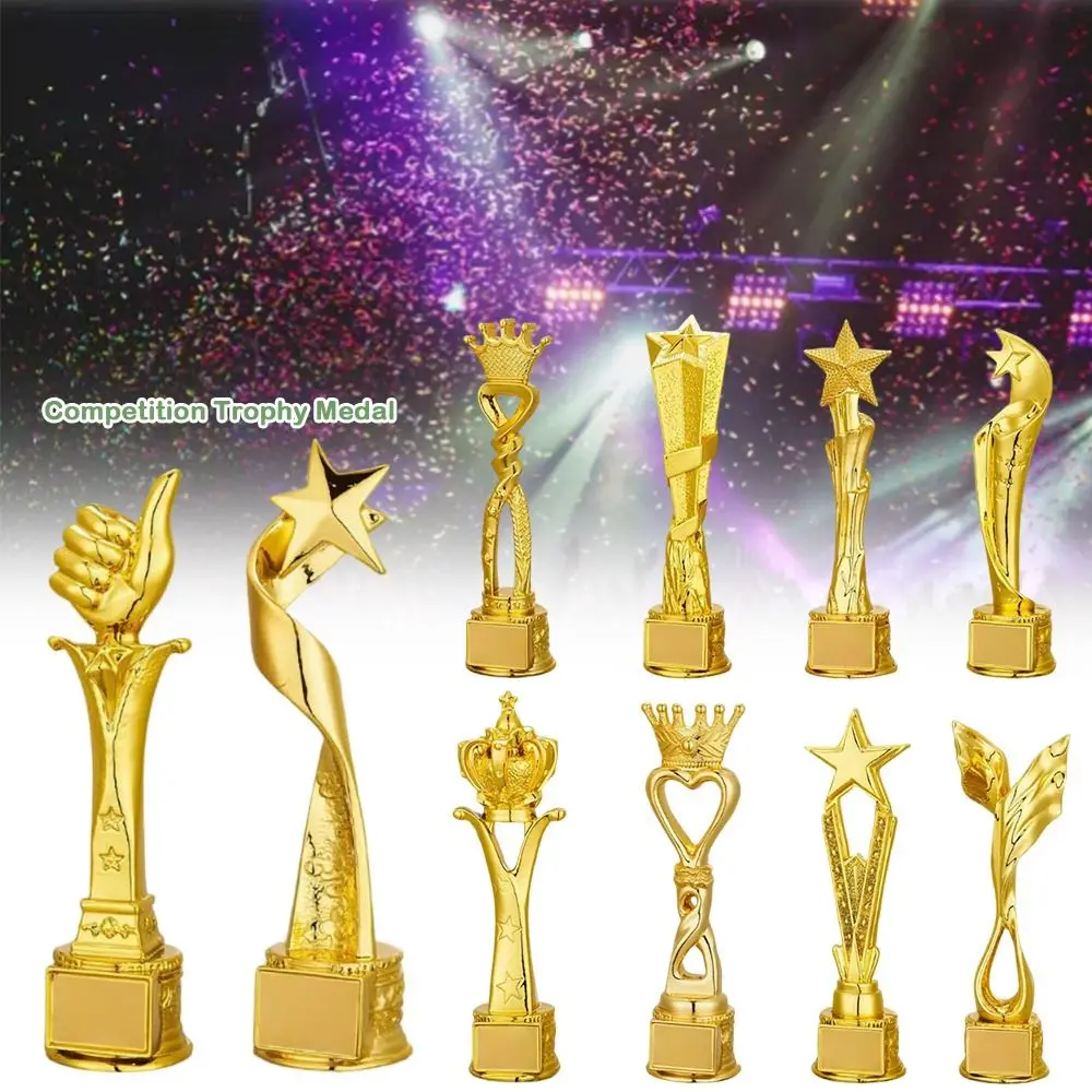 Crown Pentagram Competition Trophy Medal Golden Color Universal Pentagram Trophy Gold Color Souvenir Winner Award Trophy Toy
Crown Pentagram Competition Trophy Medal Golden Color Universal Pentagram Trophy Gold Color Souvenir Winner Award Trophy Toy