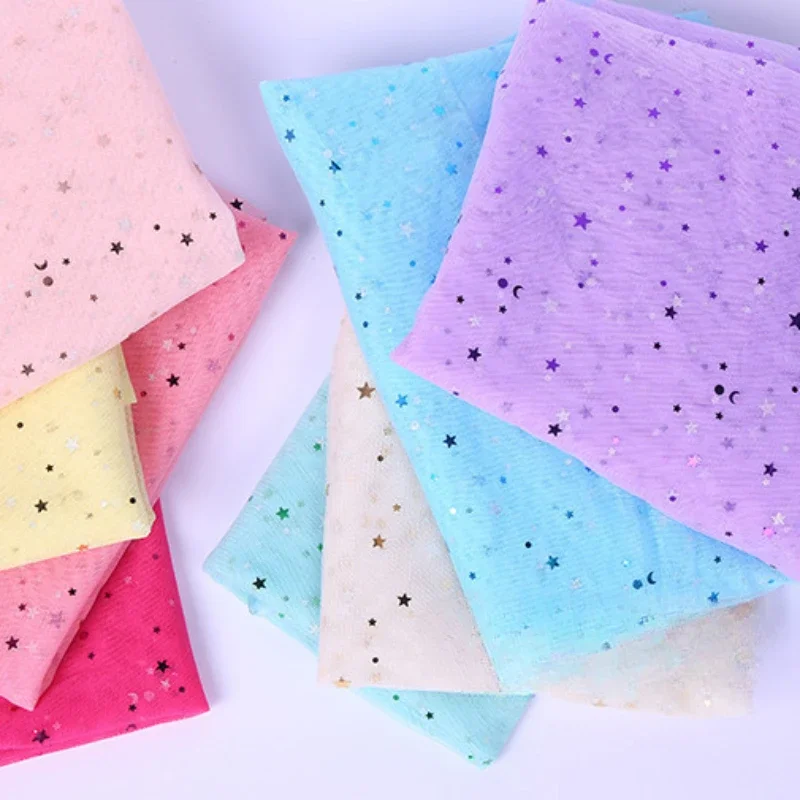 Ткань с блестками «Звезды и Луна», сетчатая ткань с блестками, ткань для детских платьев и пышных юбок
Ткань с блестками «Звезды и Луна», сетчатая ткань с блестками, ткань для детских платьев и пышных юбок