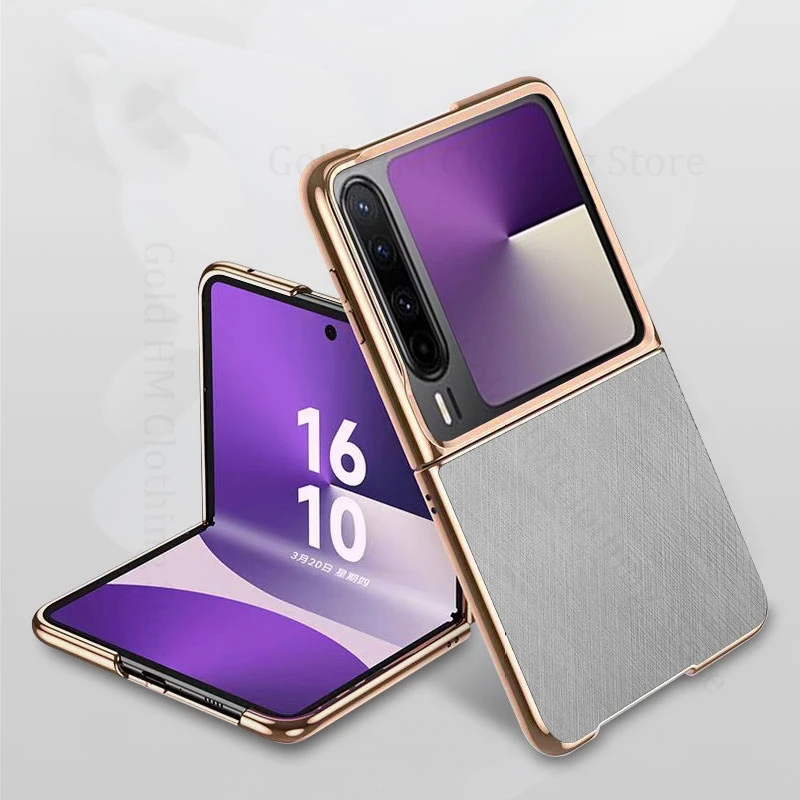 For Huawei Pura X Gold Silk Texture Electroplated Leather Phone Case For HUAWEI Pura X VDE-AL00 6D Plating Flip Cover PuraX Capa
For Huawei Pura X Gold Silk Texture Electroplated Leather Phone Case For HUAWEI Pura X VDE-AL00 6D Plating Flip Cover PuraX Capa