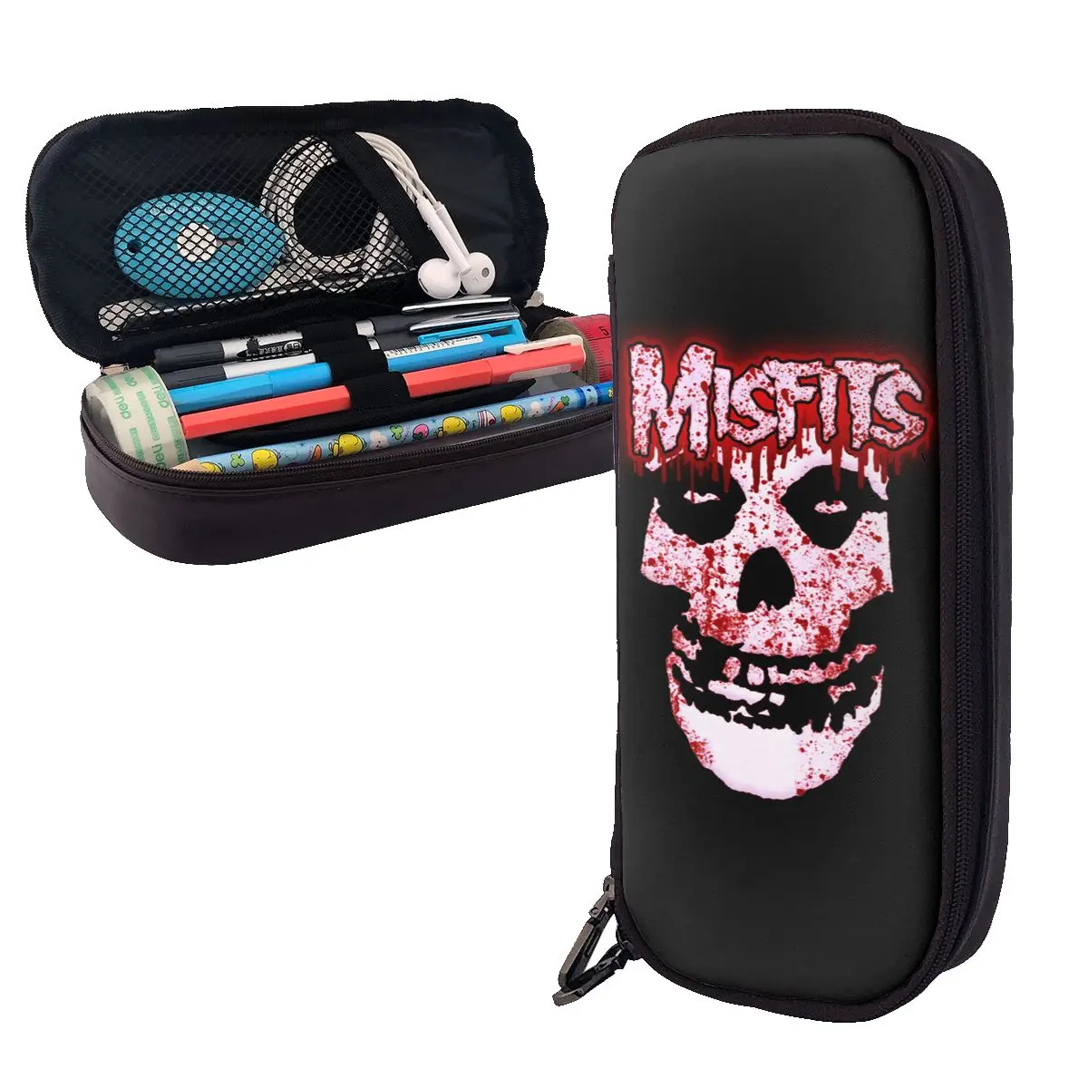 Misfits Skull Leather Pencil Case Pencil Pouch Storage Stationery Supplies Large Storage Pen Box Pencil Bag for Studen Gifts
Misfits Skull Leather Pencil Case Pencil Pouch Storage Stationery Supplies Large Storage Pen Box Pencil Bag for Studen Gifts