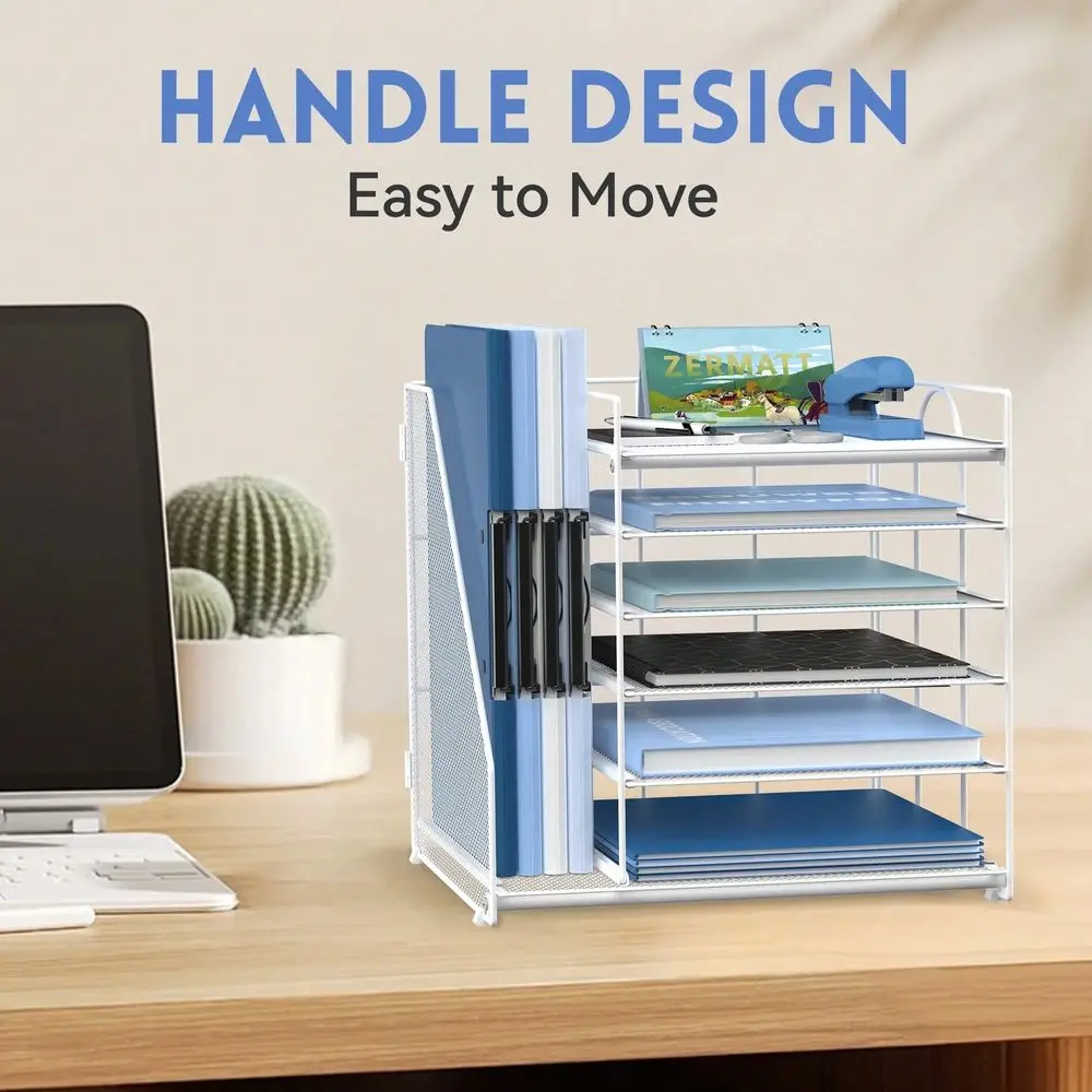 Desk Organizer With File Holder, Letter Tray Paper Organizer
Desk Organizer With File Holder, Letter Tray Paper Organizer