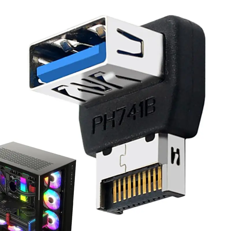 USB 3.1 Front Panel Converter L-Shaped USB 3.1 To TYPE E Adapter Plug-and-Play Configuration Panel TYPE-E 90 Degree Steering
USB 3.1 Front Panel Converter L-Shaped USB 3.1 To TYPE E Adapter Plug-and-Play Configuration Panel TYPE-E 90 Degree Steering
