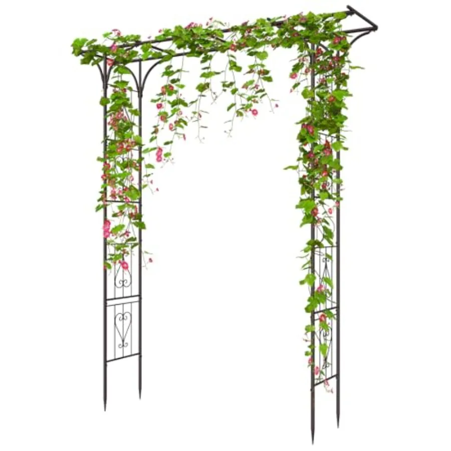 87in Garden Arbor, Metal Arch Trellis for Climbing Plants Outdoor, Steel Archway for Wedding Ceremony Party Christmas Decoratio
87in Garden Arbor, Metal Arch Trellis for Climbing Plants Outdoor, Steel Archway for Wedding Ceremony Party Christmas Decoratio