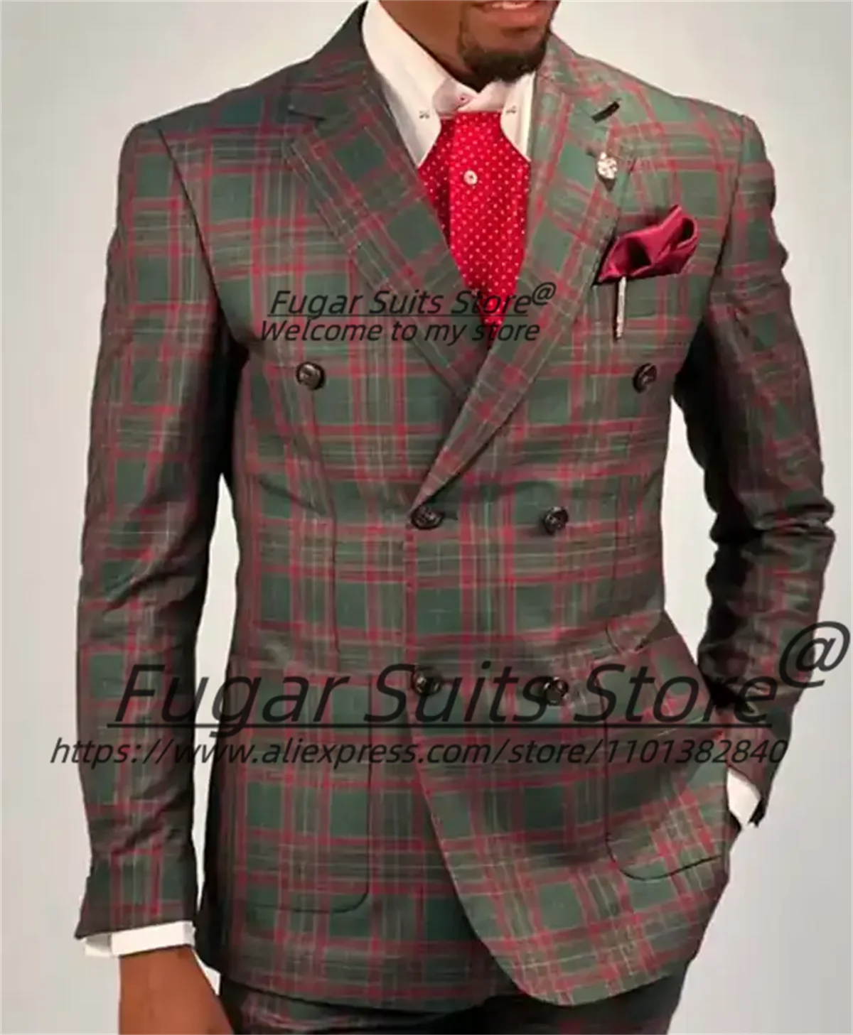 Customized Classic Plaid Men Suits Slim Fit Double Breasted Groom Wedding Tuxedos 2 Pieces Sets Male Formal Blazers Ropa Hombre
Customized Classic Plaid Men Suits Slim Fit Double Breasted Groom Wedding Tuxedos 2 Pieces Sets Male Formal Blazers Ropa Hombre
