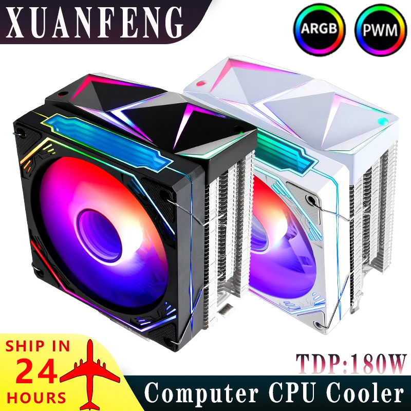 XUANFENG AM3+ AM4 Cooler ARGB 120mm CPU Fan 4pin/PWM install LGA115x 1200 1700 2011 X79 X99 4/6 Heat Pipes Air-cooled Processor
XUANFENG AM3+ AM4 Cooler ARGB 120mm CPU Fan 4pin/PWM install LGA115x 1200 1700 2011 X79 X99 4/6 Heat Pipes Air-cooled Processor