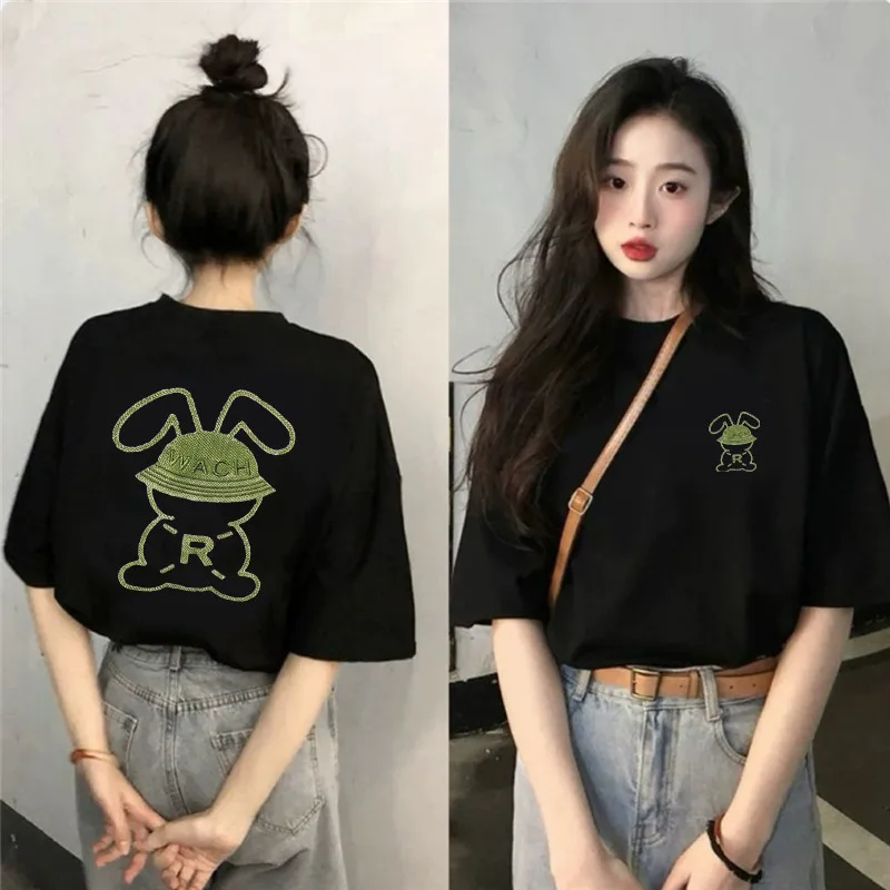 Fashion Trend Women's T-shirt Short-sleeved Summer New Harajuku Loose Round Neck Cotton Body Shirt Breathable Tops
Fashion Trend Women's T-shirt Short-sleeved Summer New Harajuku Loose Round Neck Cotton Body Shirt Breathable Tops