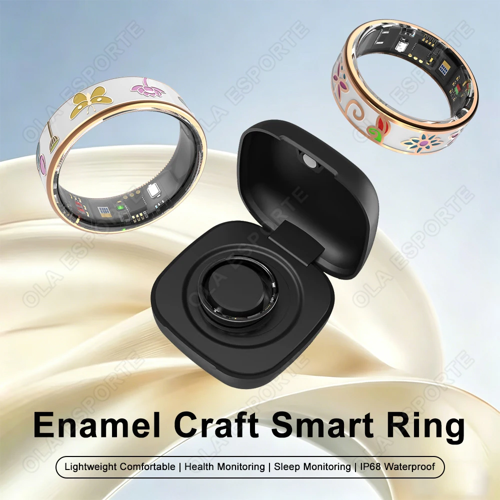 Enamel Craft Smart Ring 2026 New Heart Rate Health Sleep Monitor Pedometer Fashion Smart Ring with Charging Case For Men Women
Enamel Craft Smart Ring 2026 New Heart Rate Health Sleep Monitor Pedometer Fashion Smart Ring with Charging Case For Men Women