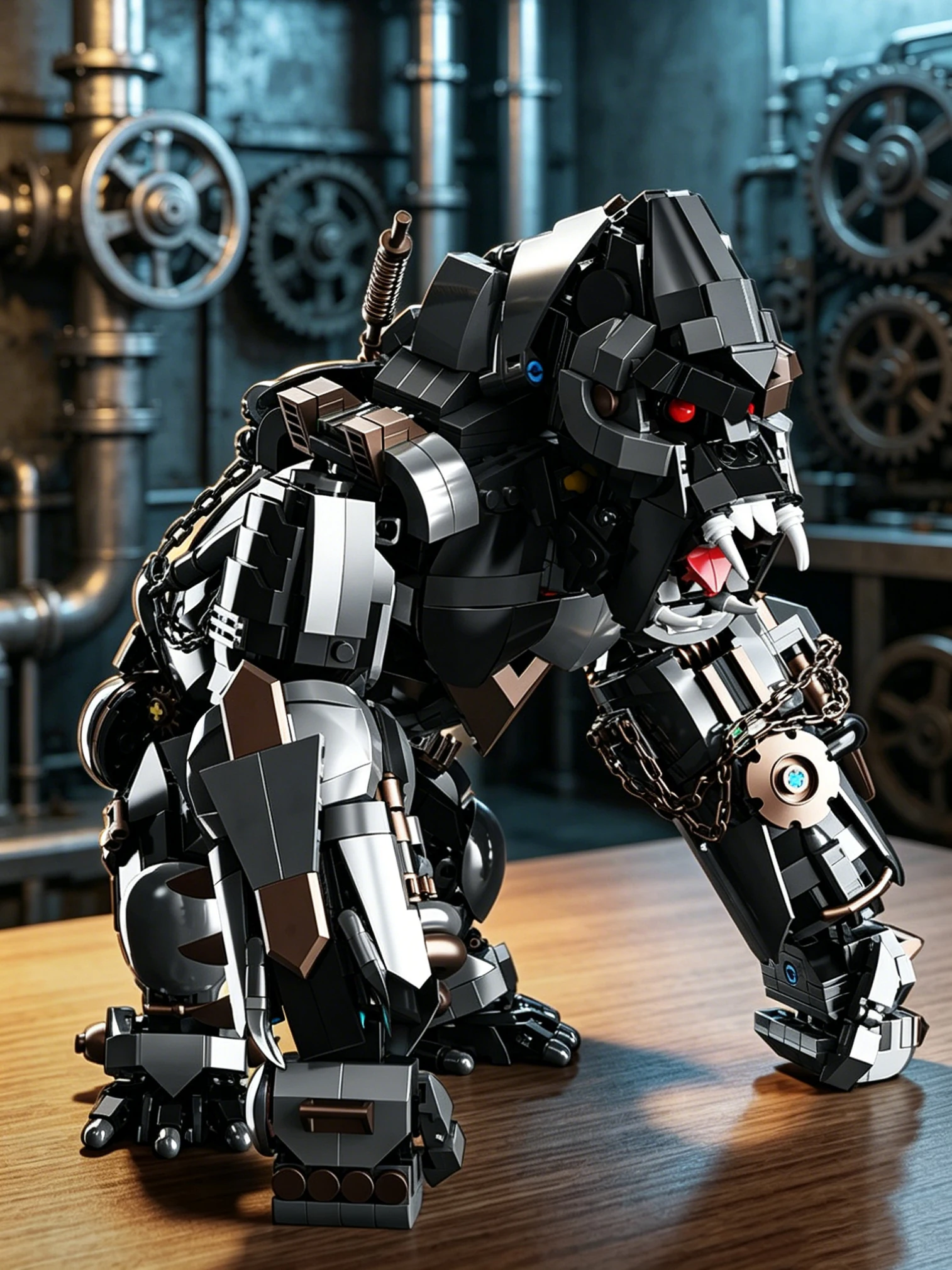 1397-Piece Steampunk Mechanical Gorilla Building Block Set, Cyberpunk Mecha Creature Assembly Model, Collectible Realistic Animal Model, DIY Industrial Style Mecha Building Blocks, Gift for Adults & Tech Collectors
1397-Piece Steampunk Mechanical Gorilla Building Block Set, Cyberpunk Mecha Creature Assembly Model, Collectible Realistic Animal Model, DIY Industrial Style Mecha Building Blocks, Gift for Adults & Tech Collectors
