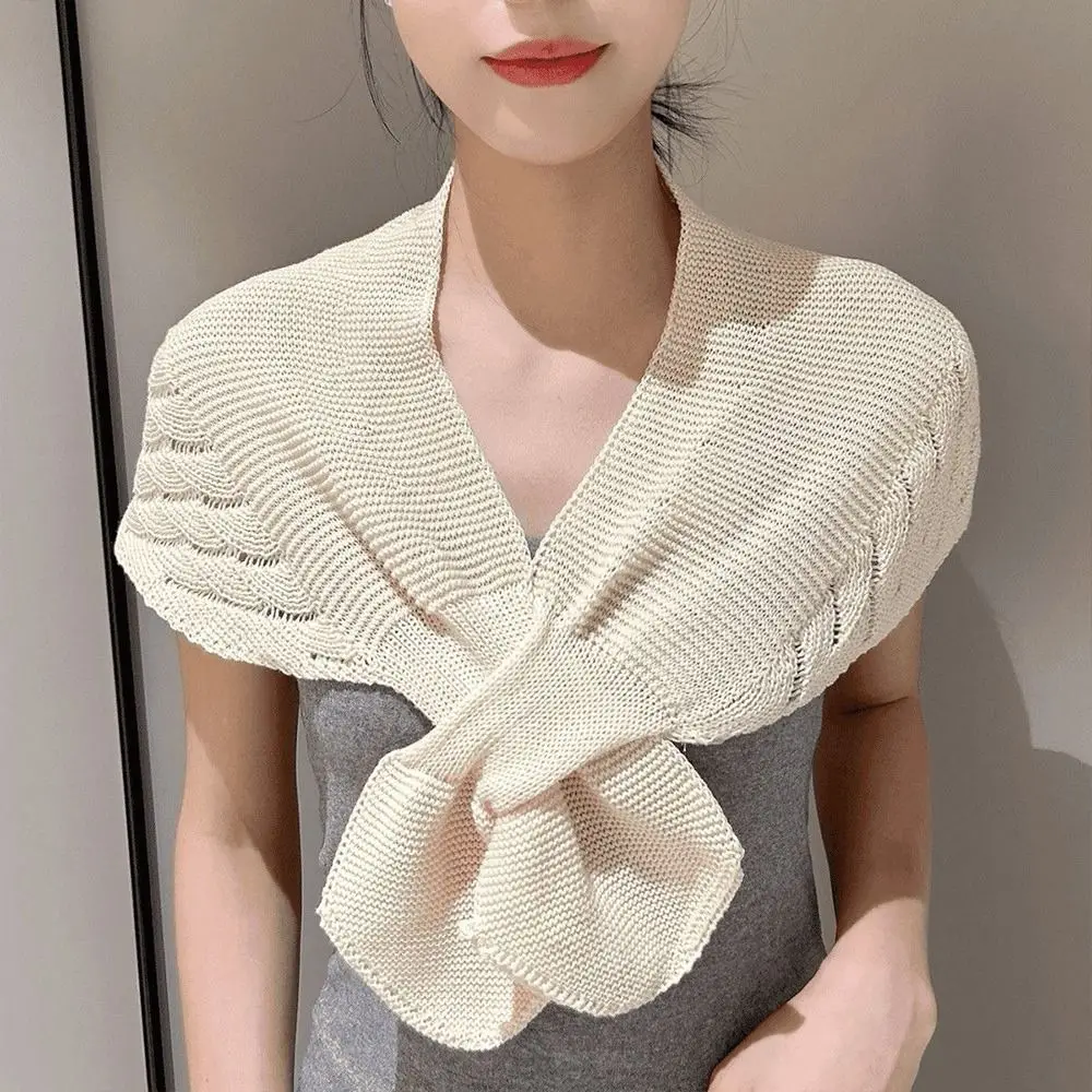 Fashion Solid Color Knitted Shawl Knitted Blouse Shoulders Cross Shawl Fake Collar Cape Summer
Fashion Solid Color Knitted Shawl Knitted Blouse Shoulders Cross Shawl Fake Collar Cape Summer