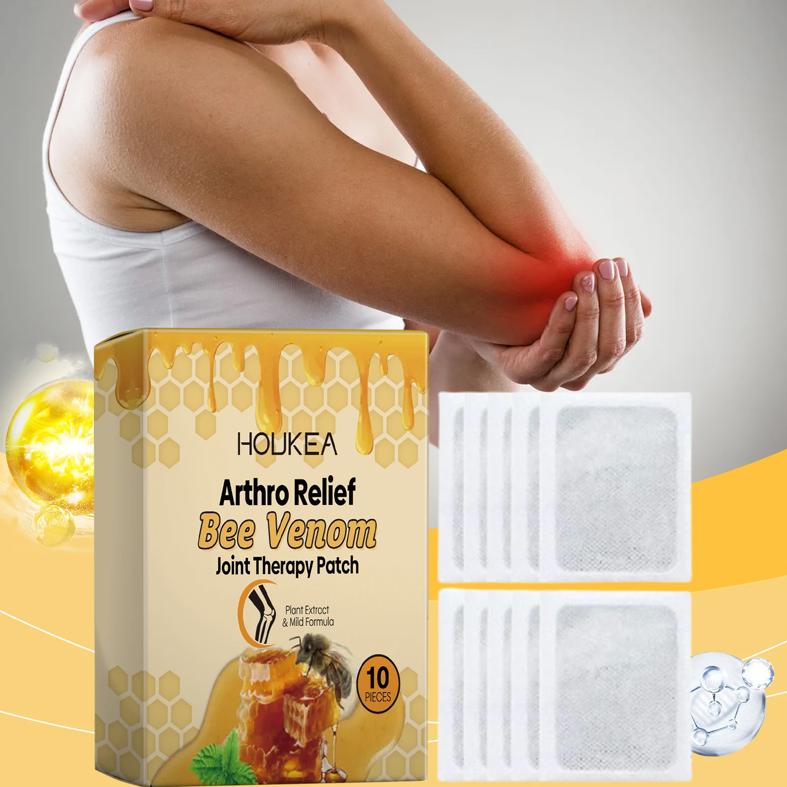 Bee Venom Joint Care Patches to Relieve Discomfort Reduce Stiffness Improve Flexibility Reduce Knee Pain and Soreness Patches
Bee Venom Joint Care Patches to Relieve Discomfort Reduce Stiffness Improve Flexibility Reduce Knee Pain and Soreness Patches