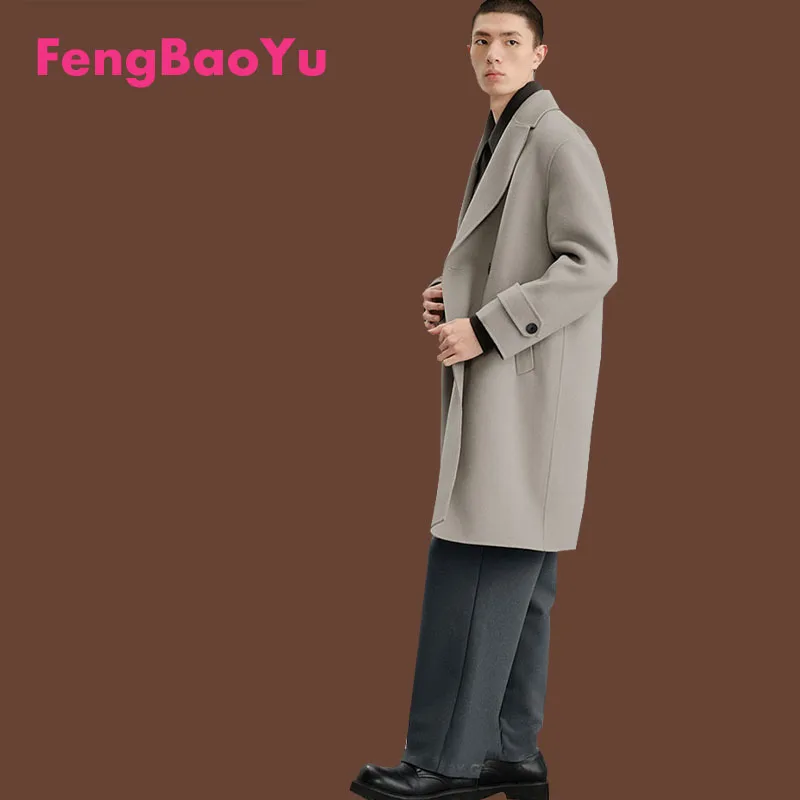 Мужское пальто из 100% двусторонней шерсти с двойной застежкой на пуговицы, длинный стиль, элегантное, уличная мода, повседневная одежда
Мужское пальто из 100% двусторонней шерсти с двойной застежкой на пуговицы, длинный стиль, элегантное, уличная мода, повседневная одежда