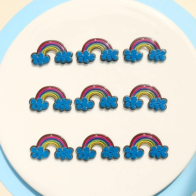 10pcs 41x25mm Beauty Rainbow Charms Pendant for Earring Necklace Keychain Resin Party DIY Jewelry Making Accessories Hole 1.5mm
10pcs 41x25mm Beauty Rainbow Charms Pendant for Earring Necklace Keychain Resin Party DIY Jewelry Making Accessories Hole 1.5mm