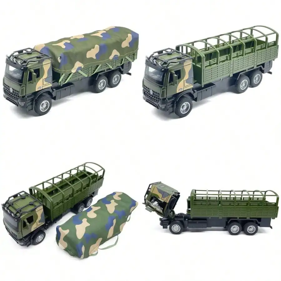 Military Transport Truck Toy, Diecast Armored Cargo Vehicle with Light & Sound. Pull Back Army Off-Road Toy Gift for Boys Men
Military Transport Truck Toy, Diecast Armored Cargo Vehicle with Light & Sound. Pull Back Army Off-Road Toy Gift for Boys Men