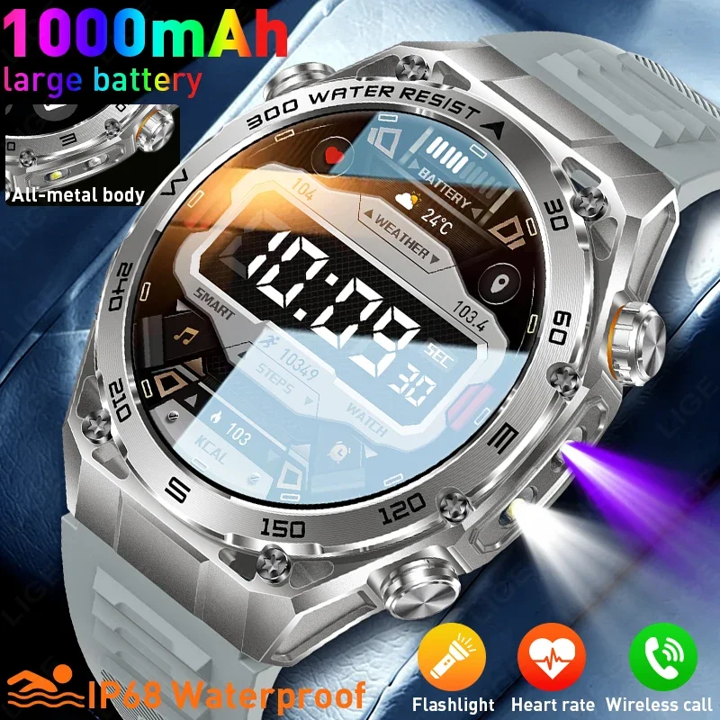 New TANK X3 1000mAh Large Battery Durable Adult Smart Watch 5ATM Waterproof Smartwatch Men BT Call Heart Rate Sport Smartwatches
New TANK X3 1000mAh Large Battery Durable Adult Smart Watch 5ATM Waterproof Smartwatch Men BT Call Heart Rate Sport Smartwatches