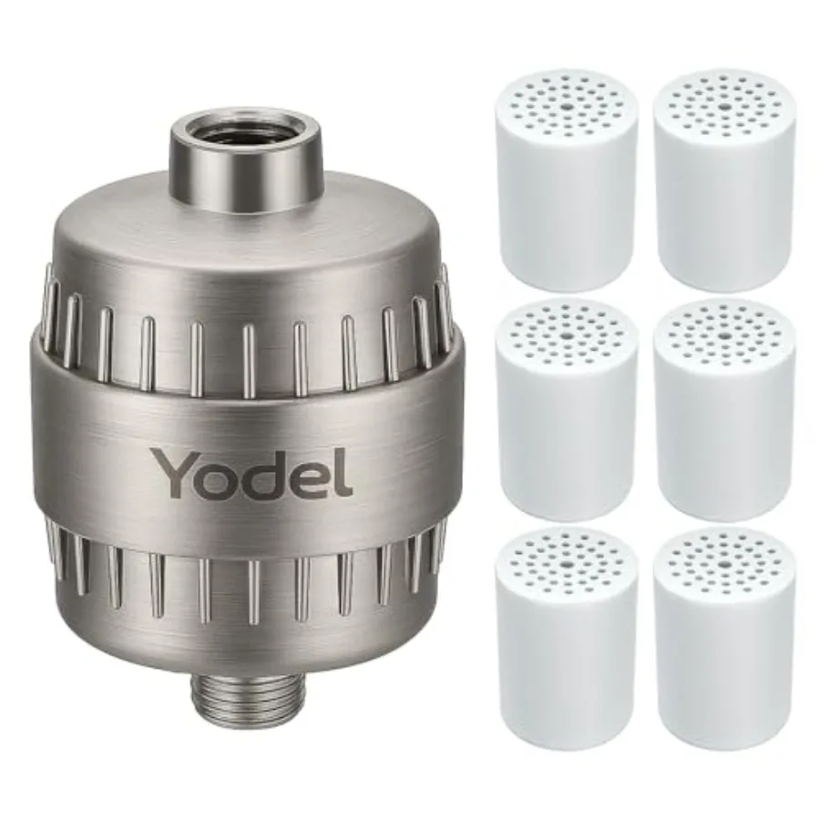 Yodel Shower Filter with Cartridge - Hard Water Softener 99% Removes Chlorine and Impurities Improves Skin and Hair Condition U
Yodel Shower Filter with Cartridge - Hard Water Softener 99% Removes Chlorine and Impurities Improves Skin and Hair Condition U