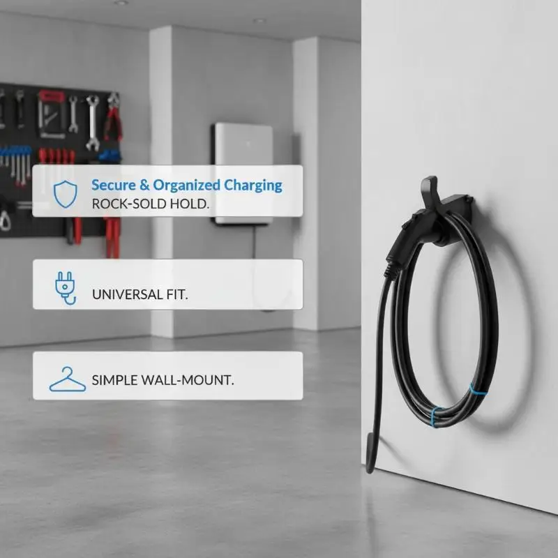 Versatile EV Charger Holder Wall Mount Bracket Sturdy Stand for Electric Car Charging Cables in Home Garage Setting
Versatile EV Charger Holder Wall Mount Bracket Sturdy Stand for Electric Car Charging Cables in Home Garage Setting