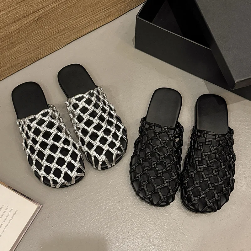 luxury brand Handmade Weaving Mesh Hollow Out Women Cozy Breathable Round Toe Beach Shoes Casual Flat slippers
luxury brand Handmade Weaving Mesh Hollow Out Women Cozy Breathable Round Toe Beach Shoes Casual Flat slippers