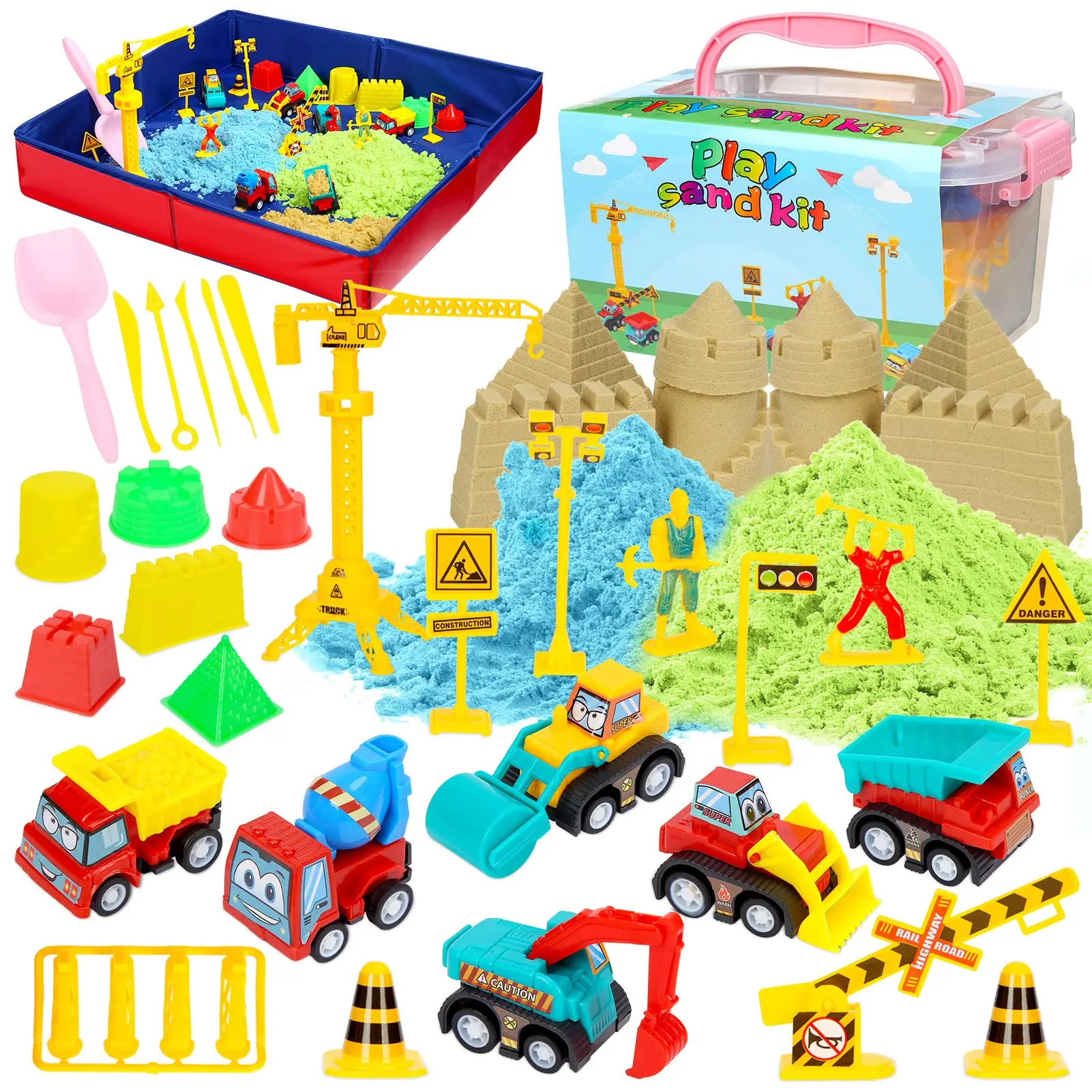 Детский реквизит для фотосессии, 43 шт., набор для песка с строительными грузовиками, формы для замка, складная сумка для хранения песка, сумка для игр в помещении и на открытом воздухе
Детский реквизит для фотосессии, 43 шт., набор для песка с строительными грузовиками, формы для замка, складная сумка для хранения песка, сумка для игр в помещении и на открытом воздухе