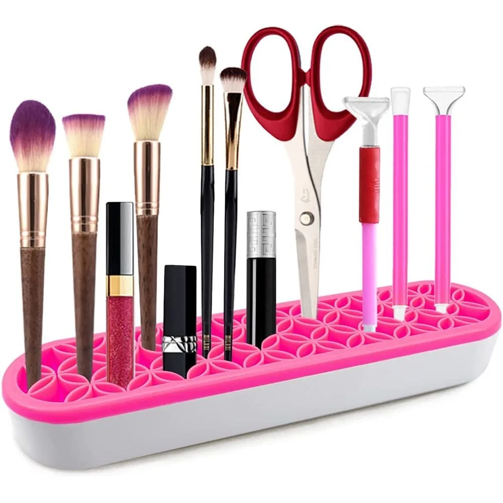 Silicon Nail Brush Makeup Brush Display Stand Rack Storage Case Brush Drying Shelf Brush Holder Make UP Holder Organizer
Silicon Nail Brush Makeup Brush Display Stand Rack Storage Case Brush Drying Shelf Brush Holder Make UP Holder Organizer