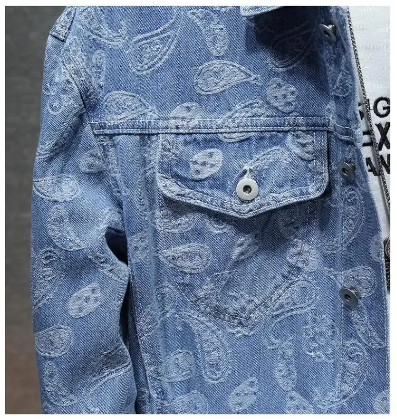 Summer New Men Pure Colour Denim Jacket Single-breasted Lapel Daily Casual Coats 92 S45ef85a427f6403f9ac8febda9893814K