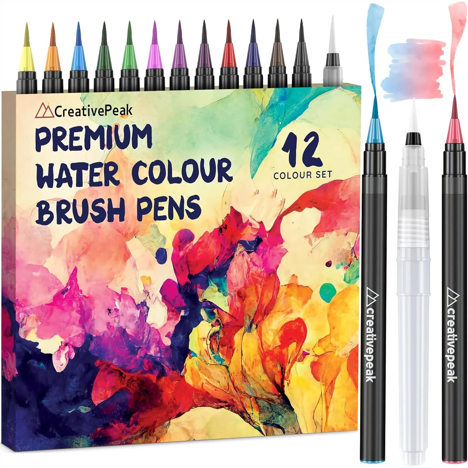 Watercolor Brush Pens 12 Vibrant Soft Tip Markers with Blending Brush for Calligraphy Lettering Coloring Journaling
Watercolor Brush Pens 12 Vibrant Soft Tip Markers with Blending Brush for Calligraphy Lettering Coloring Journaling