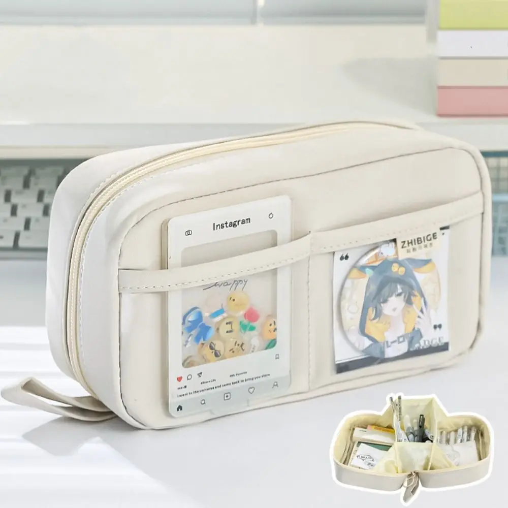 Flat Open Pencil Cases Transparent Large-capacity Stationery Bag Multi Pocket Marker Pouch Pen Pouch Cosmetic Bags
Flat Open Pencil Cases Transparent Large-capacity Stationery Bag Multi Pocket Marker Pouch Pen Pouch Cosmetic Bags