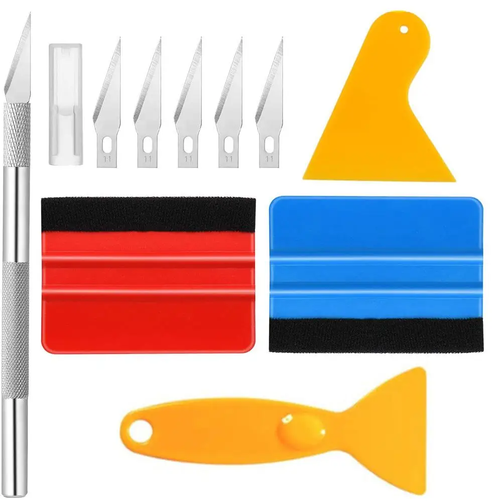 10 Pieces Car Vinyl Wrap Tool Kit Lightweight Handle DIY Project Vehicle Window Tint Film Scraper Tools Set Car Sticker
10 Pieces Car Vinyl Wrap Tool Kit Lightweight Handle DIY Project Vehicle Window Tint Film Scraper Tools Set Car Sticker
