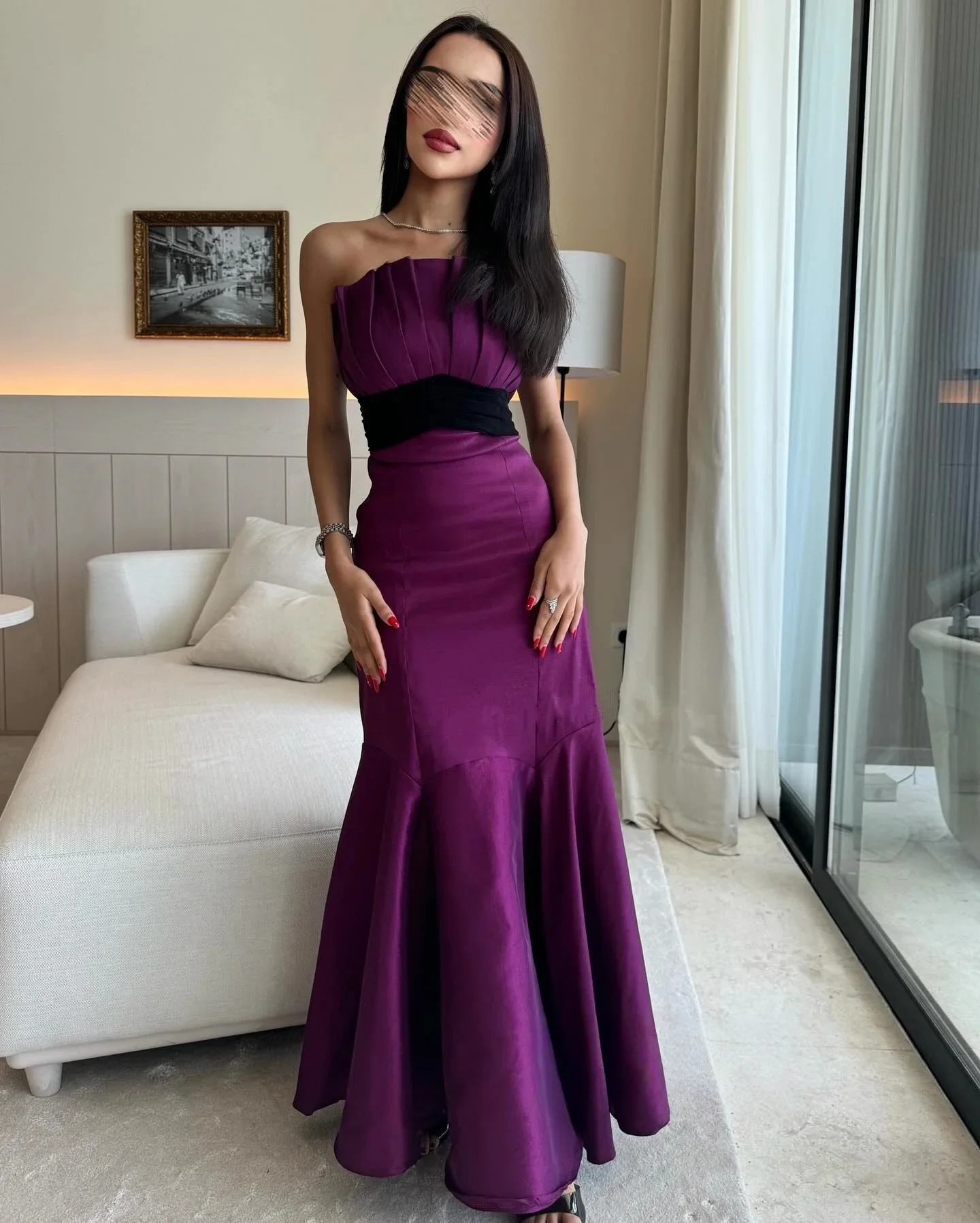 Purple Strapless Party Long Bespoke Occasion Gown Evening Dresses Pastrol Unisex Jersey Retro Dubai Saudi Arabic Prom Customized
Purple Strapless Party Long Bespoke Occasion Gown Evening Dresses Pastrol Unisex Jersey Retro Dubai Saudi Arabic Prom Customized