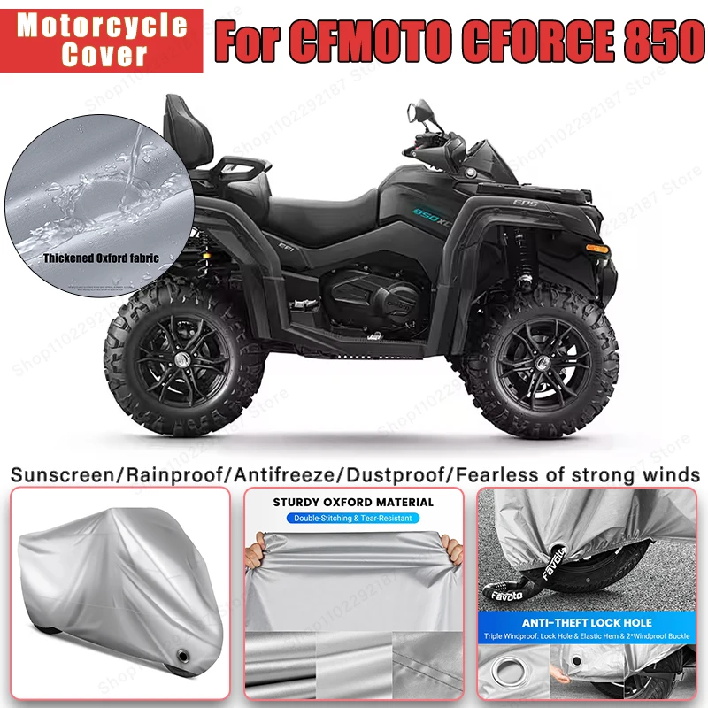 For CFMOTO CFORCE 850 No Ear Motorcycle Cover - Outdoor Full Body Protection, Waterproof Dustproof Heat-Resistant Moto Accessory
For CFMOTO CFORCE 850 No Ear Motorcycle Cover - Outdoor Full Body Protection, Waterproof Dustproof Heat-Resistant Moto Accessory