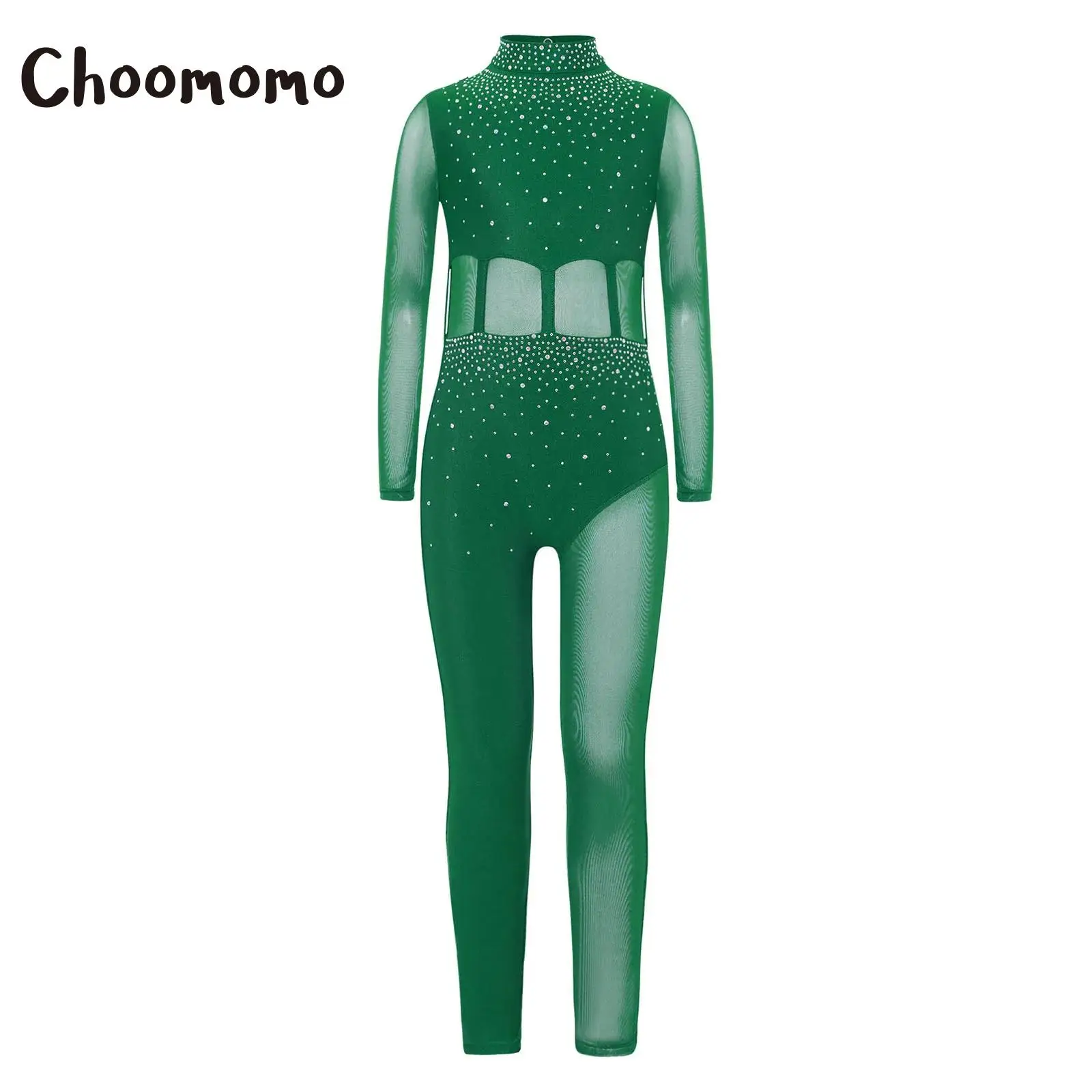 Kids Girls Ballet Gymnastics Jumpsuit Figure Skating Romper Full Bodysuit with Sheer Mesh Mock Neck Long Sleeve Keyhole Back
Kids Girls Ballet Gymnastics Jumpsuit Figure Skating Romper Full Bodysuit with Sheer Mesh Mock Neck Long Sleeve Keyhole Back