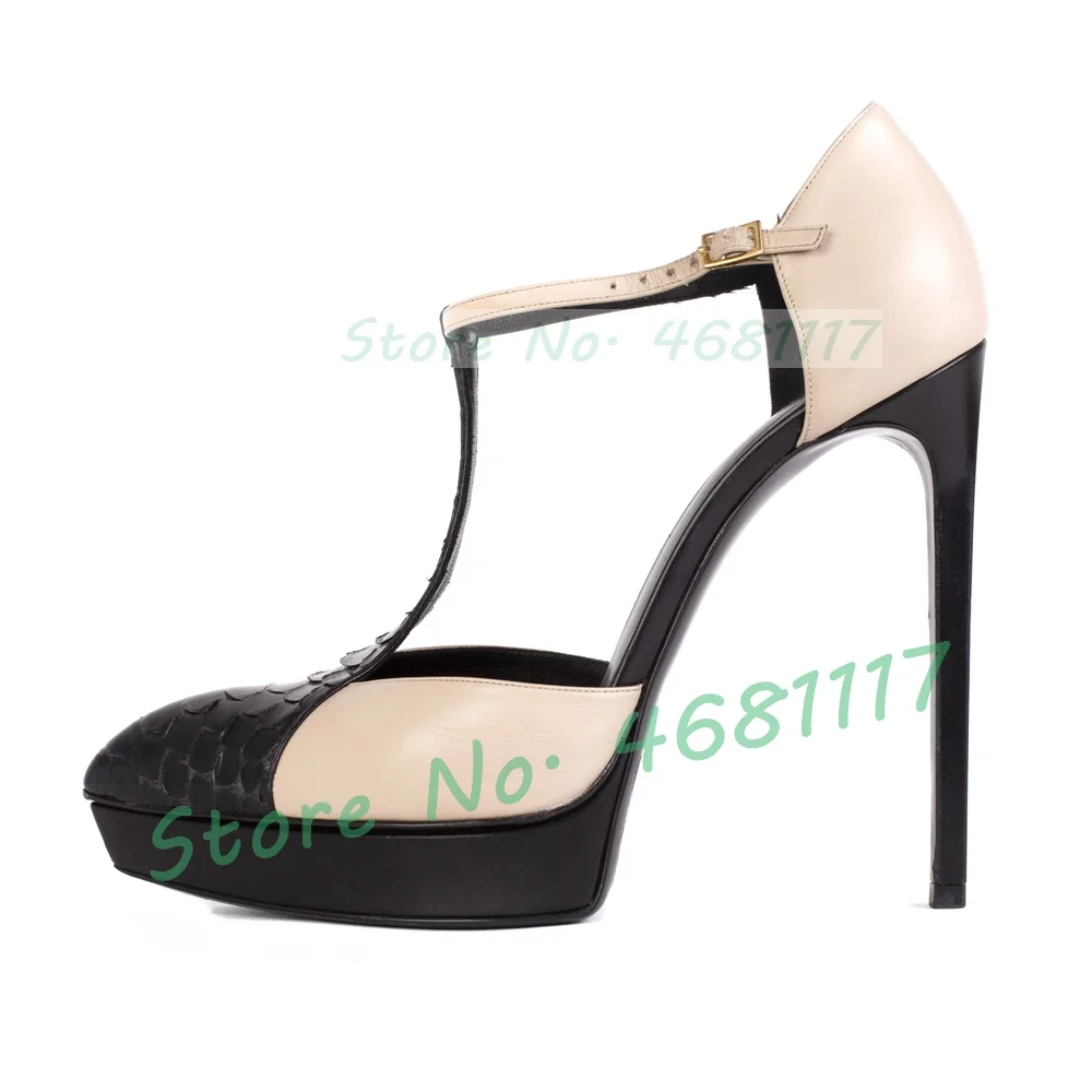 Two-Tone Pythonskin T-Strap Platform Pumps Women Pointy Toe Comfy Luxury Shoes Ladies Elegant Summer Stiletto High Heels Pumps
Two-Tone Pythonskin T-Strap Platform Pumps Women Pointy Toe Comfy Luxury Shoes Ladies Elegant Summer Stiletto High Heels Pumps