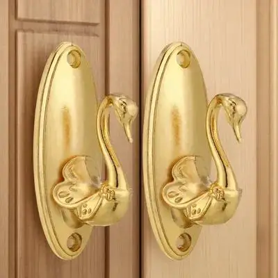 Pair Vintage Swan Curtain Tiebacks Golden Zinc Alloy Elegant Drapery Holdbacks Hooks Classic Style for Curtains
Pair Vintage Swan Curtain Tiebacks Golden Zinc Alloy Elegant Drapery Holdbacks Hooks Classic Style for Curtains