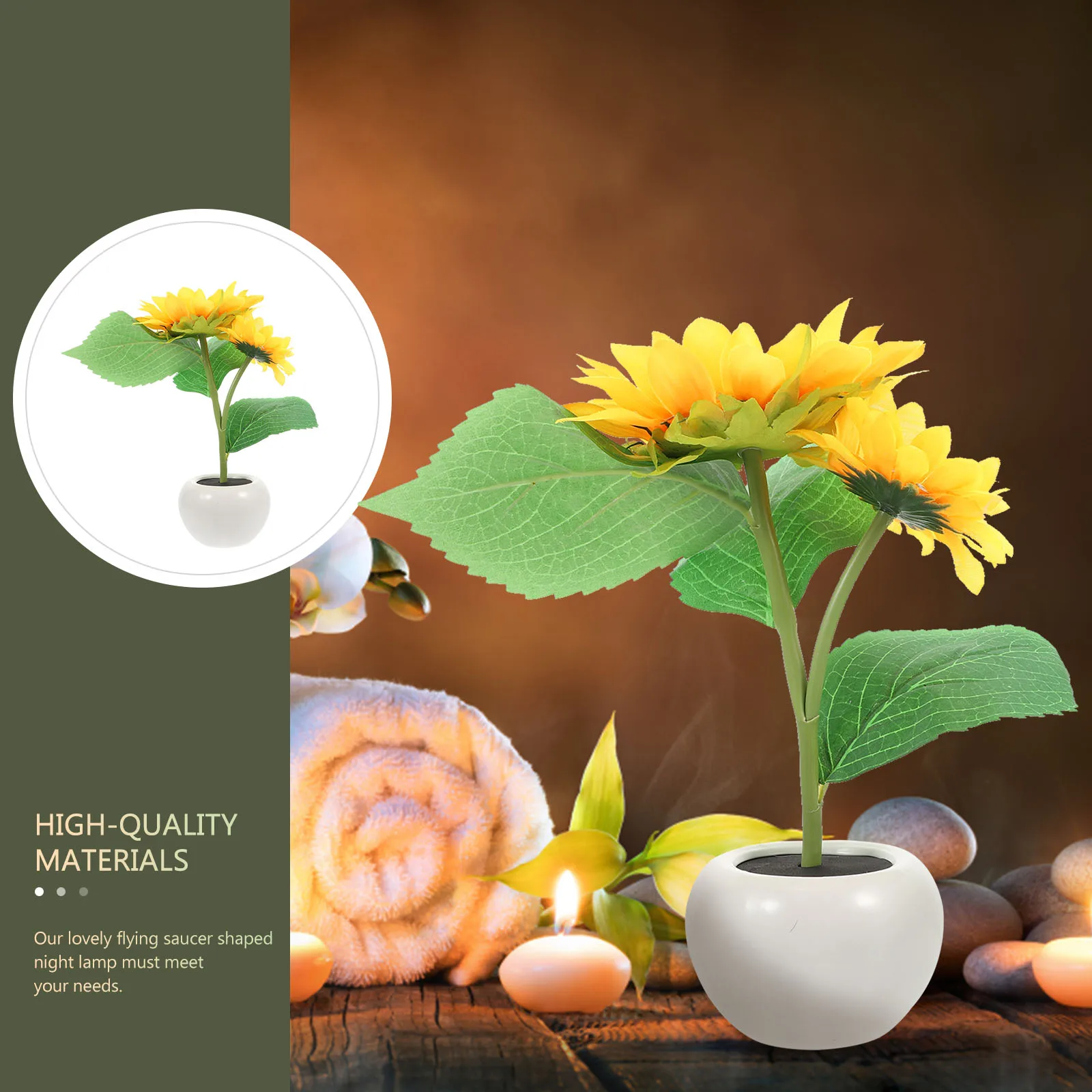 Sunflower Night Lamp LED Desk Light Home Decor Bedroom Table Bonsai Plant Kids Room Realistic Design Exquisite Craftsmanship
Sunflower Night Lamp LED Desk Light Home Decor Bedroom Table Bonsai Plant Kids Room Realistic Design Exquisite Craftsmanship