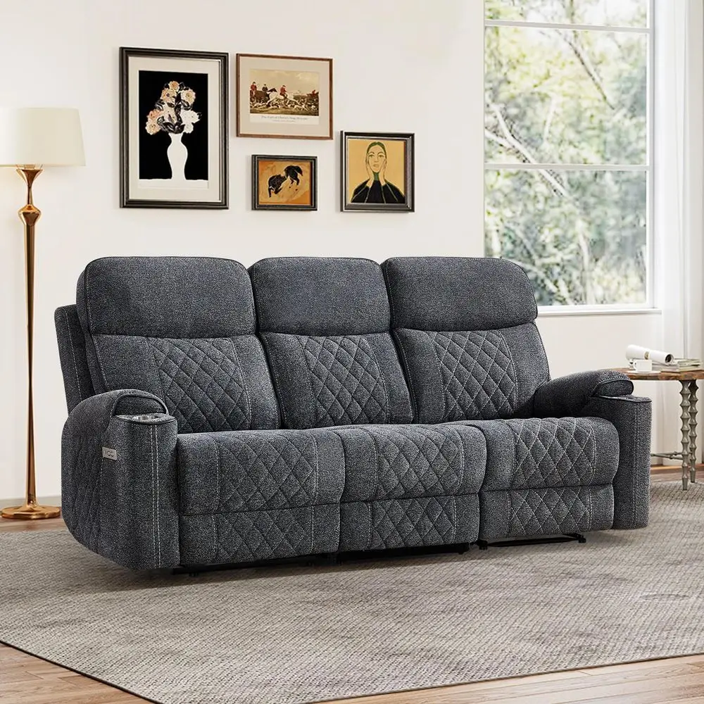 Power Oversized Reclining Sofa Couch with Cup Holders, Breathable Fabric 3Seater Electric Recliner Couches with USB and TypeC C
Power Oversized Reclining Sofa Couch with Cup Holders, Breathable Fabric 3Seater Electric Recliner Couches with USB and TypeC C