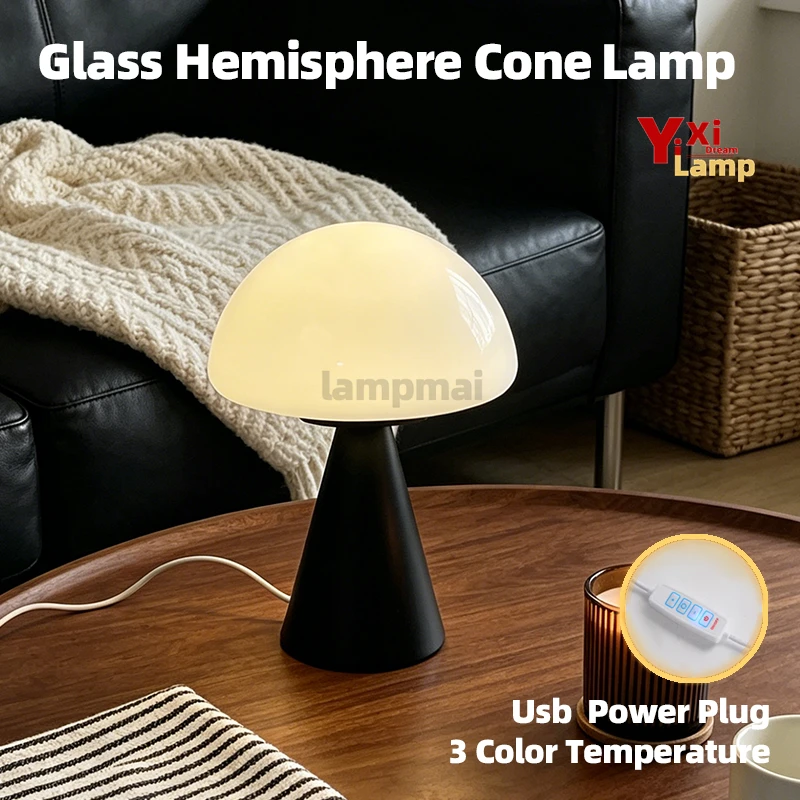 Murano Glass Hemisphere Black Cone Lamp, 3 Color Temp Dimmable Bedside Light, Decor Desk Light for Bedroom & Dorm Room
Murano Glass Hemisphere Black Cone Lamp, 3 Color Temp Dimmable Bedside Light, Decor Desk Light for Bedroom & Dorm Room