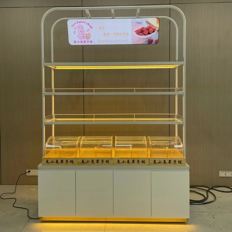 Стеллаж для супермаркета Customized.Hong Zhan: настраиваемый стальной и деревянный шкаф для сухофруктов, конфет, закусок с LED-подсветкой
Стеллаж для супермаркета Customized.Hong Zhan: настраиваемый стальной и деревянный шкаф для сухофруктов, конфет, закусок с LED-подсветкой