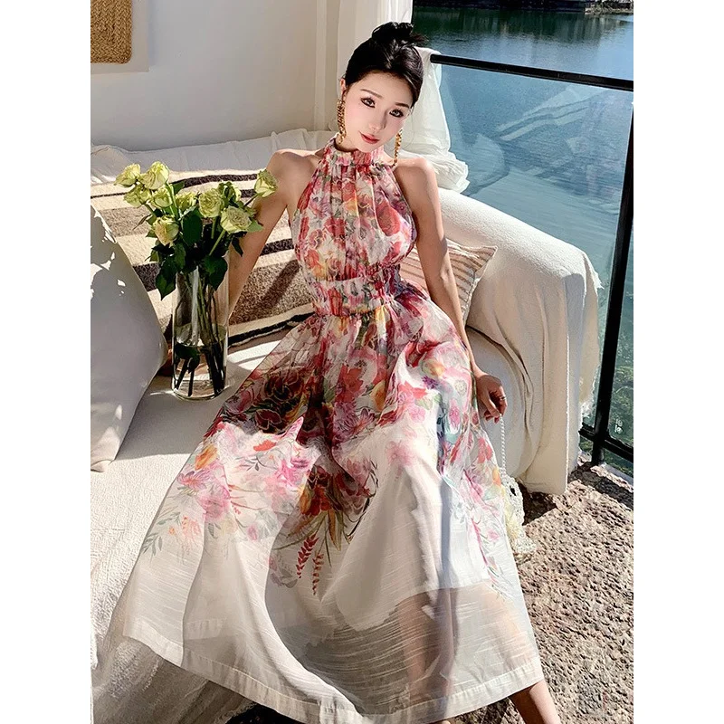Travel Holiday Style Flower Loli Dress Full Positioning Loop Printing Design Imitation Silk Linen Dress
Travel Holiday Style Flower Loli Dress Full Positioning Loop Printing Design Imitation Silk Linen Dress
