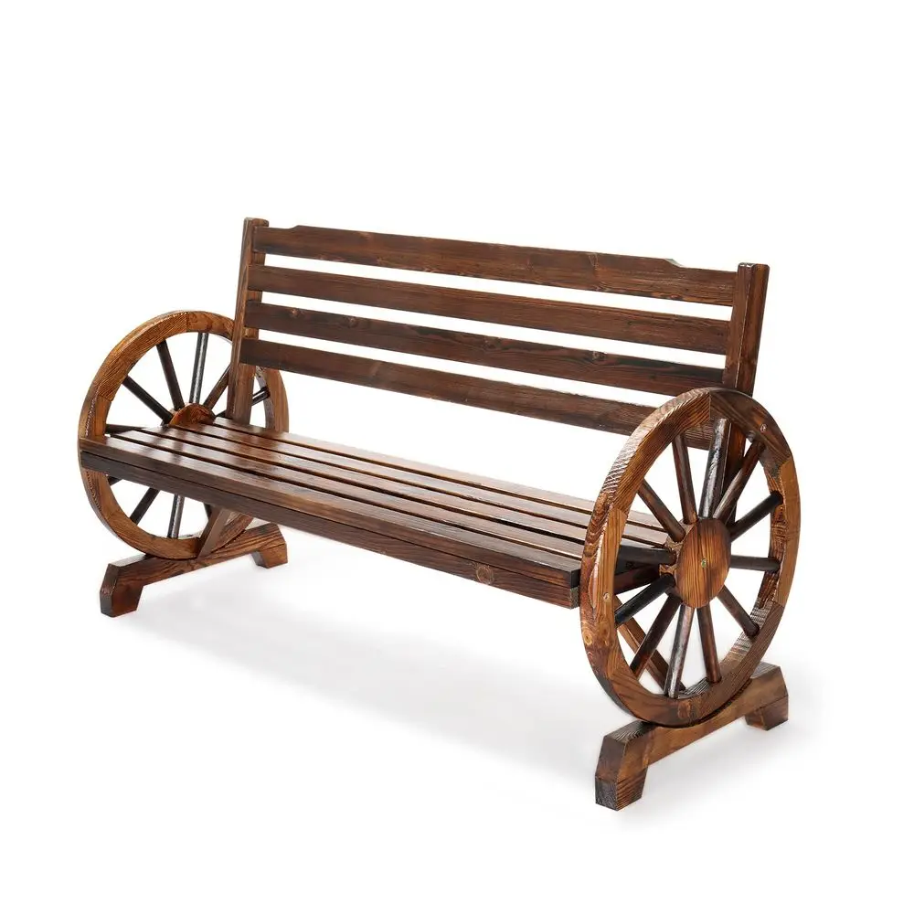 Rustic Wooden Wheel Bench Outdoor Bench, Patio Bench Wagon Slatted Seat, Garden Benches for Outdoors 350lbs High Capacity, Weat
Rustic Wooden Wheel Bench Outdoor Bench, Patio Bench Wagon Slatted Seat, Garden Benches for Outdoors 350lbs High Capacity, Weat