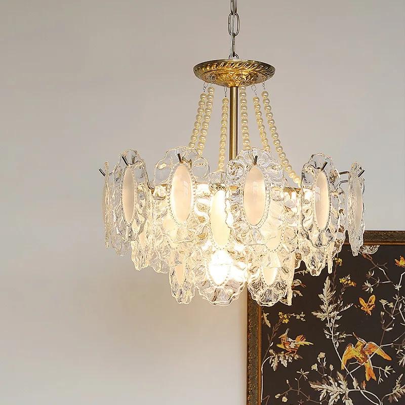 LED French Pastoral Crystal Bedroom Chandelier Living Room Simple Warm Pearl Glass Creative Restaurant Lights Luxurious Lighting
LED French Pastoral Crystal Bedroom Chandelier Living Room Simple Warm Pearl Glass Creative Restaurant Lights Luxurious Lighting
