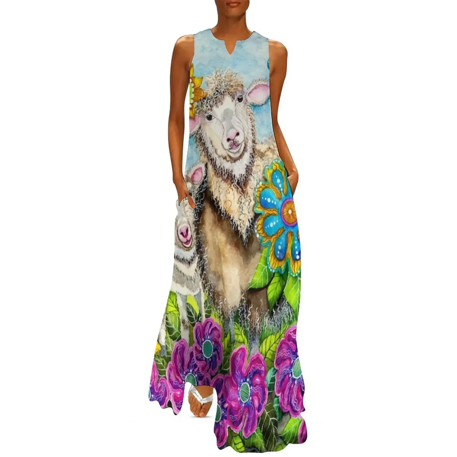 Sheep in the Summer Garden Long Dress dress women summer 2025 luxury woman party dress womens
Sheep in the Summer Garden Long Dress dress women summer 2025 luxury woman party dress womens
