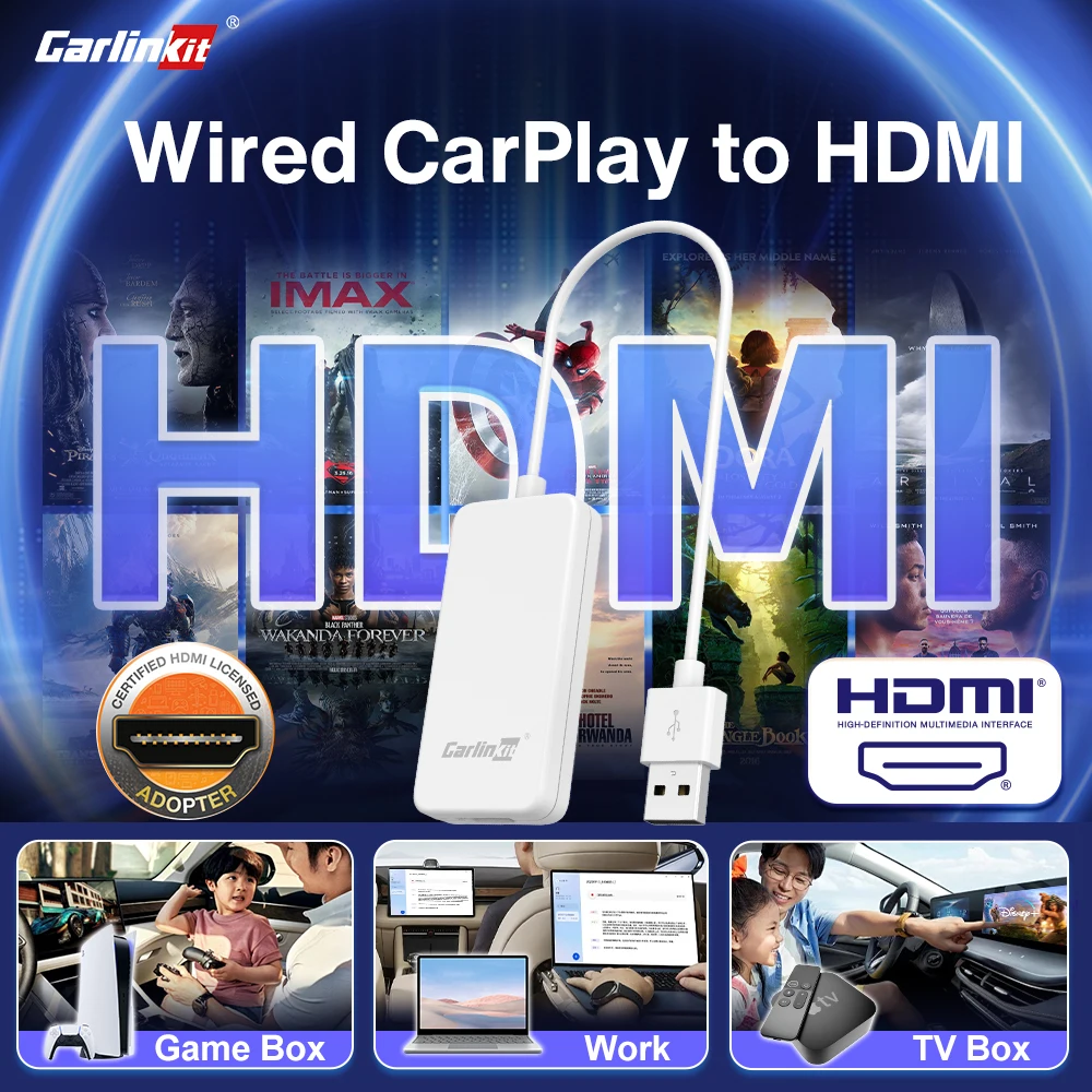CarlinKit Car TV Mate Converter Video Input HDMI for Fire TV Stick Game or TV Set-top Box USB Adapter for OEM Wired CarPlay Car
CarlinKit Car TV Mate Converter Video Input HDMI for Fire TV Stick Game or TV Set-top Box USB Adapter for OEM Wired CarPlay Car